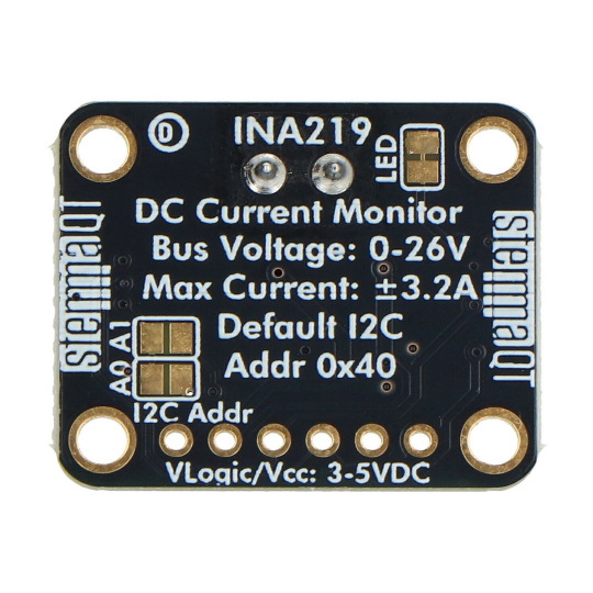 Двонаправлений датчик струму/потужності - INA219 - 26 В 3,2 А - STEMMA AT/Qwiic - Adafruit 904