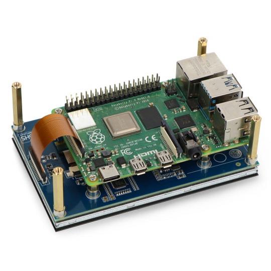 Сенсорний екран - ємнісний РК-дисплей 4.3'' IPS 800x480px DSI для Raspberry Pi - Waveshare 16239