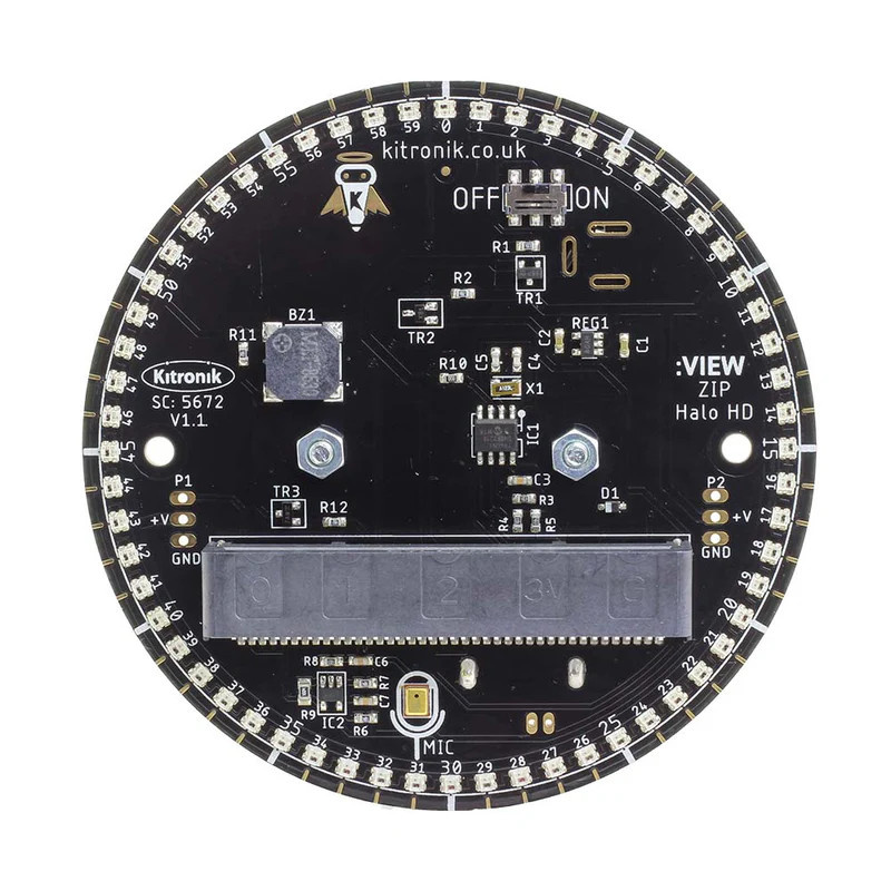 Pierścień LED RGB ZIP Halo HD dla BBC micro:bit - Kitronik 5672