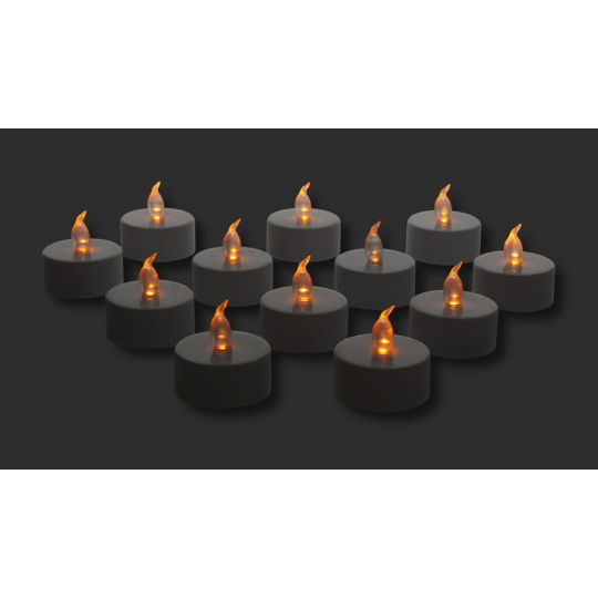 Набір світлодіодних чайних свічок - KC008 - 37,2x36,6 мм - теплий жовтий - 12 шт. - Bambu Lab