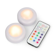 Zestaw lampek LED RGBW z pilotem - KC007 - 16 kolorów - 62,2x27,6mm - 2szt. - Bambu Lab