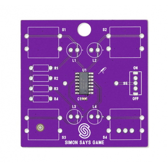 Гра Simon say - навчальний набір для навчання паянню - Attiny404 - Soldered 333141