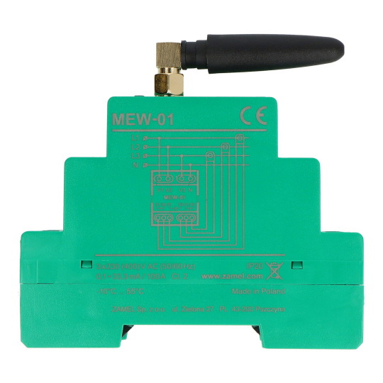 Zamel Supla MEW-01 - 3F+N WiFi монітор споживання електроенергії