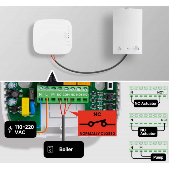 Tuya - Бездротовий RF/WiFi термостат зі спліт-контролером - TS209