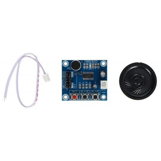 Модуль ISD1820 для запису та відтворення звуку + динамік