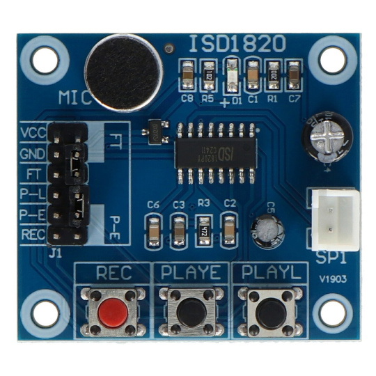 Модуль ISD1820 для запису та відтворення звуку + динамік