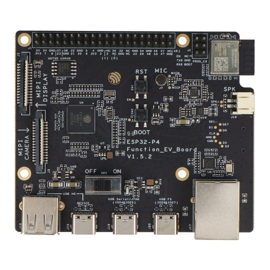 ESP32-P4-Function-EV-Board - Комплект розробки з 7-дюймовим РК-дисплеєм та 2-мегапіксельною камерою - WiFi/Bluetooth - Espressif