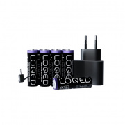 Shelly LOQED Power Kit - zestaw akumulatorów 8x AA Ni-MH + zasilacz - do inteligentnego zamka LOQED