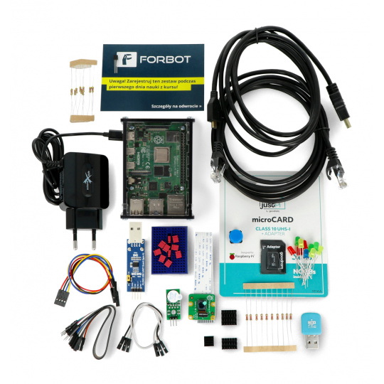 FORBOT - навчальний комплект з Raspberry Pi 4B 8GB + 32GB microSD + ОНЛАЙН-курс