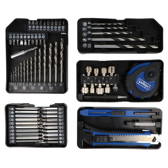 Акумуляторний дриль-шуруповерт Scheppach C-DTB74-1-X з набором аксесуарів