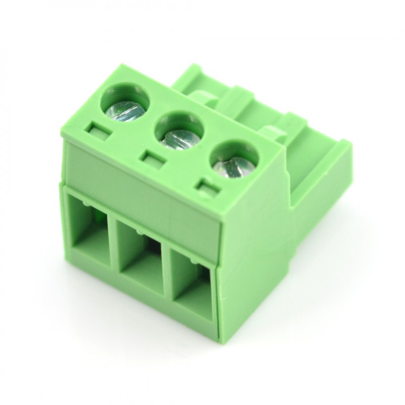 Listwa montażowa żeńska, 3-pinowa, raster 5,08mm, stalowa klatka