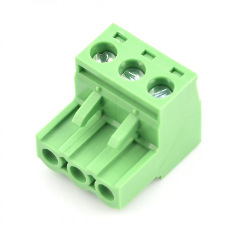 Listwa montażowa żeńska, 3-pinowa, raster 5,08mm, stalowa klatka