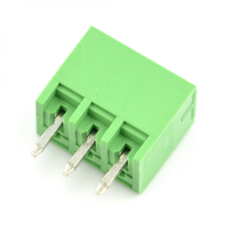 Listwa montażowa męska, 3-pinowa, raster 3,5mm, pionowa, zabudowana