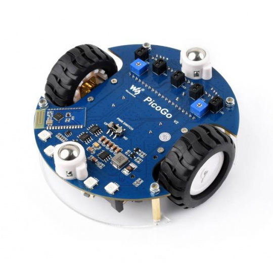 Мобільний робот Pico2Go - робот з дистанційним керуванням - RP2350-Plus - Waveshare 31698
