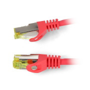 Przewód sieciowy Lanberg Ethernet Patchcord S/FTP 6a 0,25m - czerwony