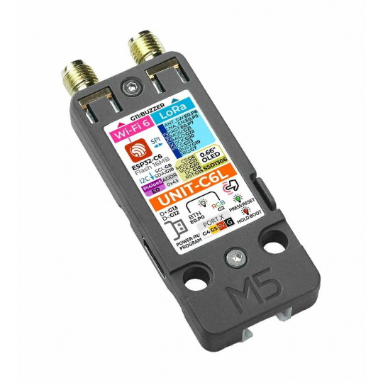 Unit C6L — модуль LoRa для Meshtastic — SX1262, ESP32-C6 — M5Stack U202
