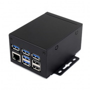 Obudowa do Raspberry Pi 5 - przemysłowa metalowa na szynę DIN - Waveshare 26087