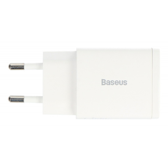 Блок живлення Baseus Compact Quick Charger USB-A/USB-C - 5V/3A 20W - білий