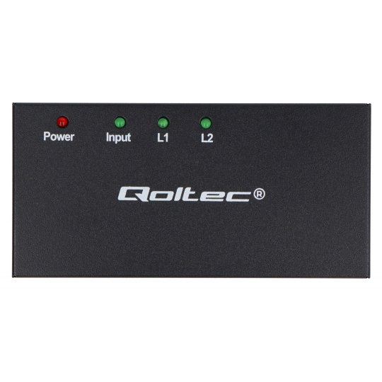 Активный разветвитель 2x HDMI 4K/2K 3,4 Гбит/с - Qoltec 51796