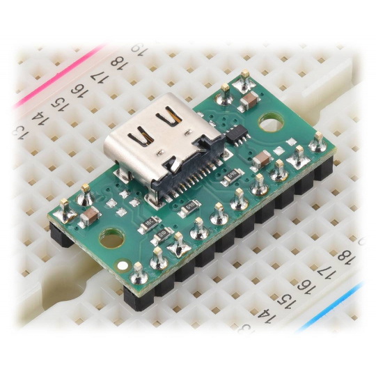 Разъем питания USB Type-C с мультиплексором TPS2116 - usb09a - Pololu 3728