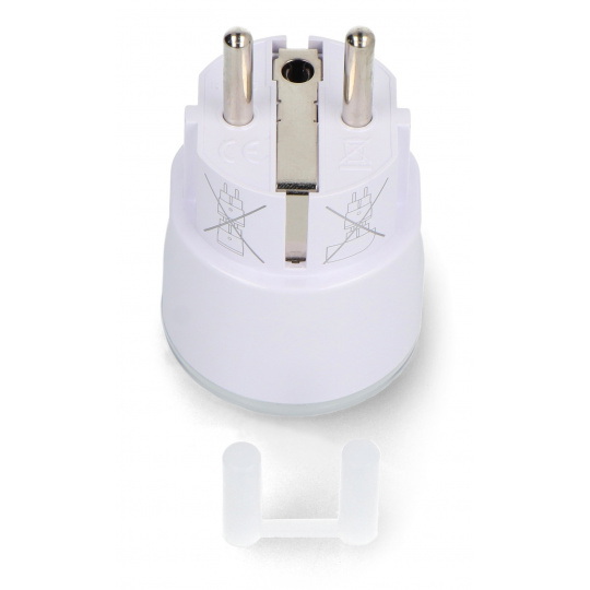 Shelly Plug PM Gen3 — умная розетка с Wi-Fi/Bluetooth и счетчиком электроэнергии — белая.