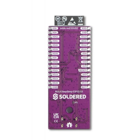 NULA DeepSleep ESP32-S3 - плата разработки WiFi + Bluetooth - без разъемов - припаяна 333352
