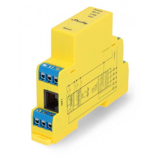 Shelly Pro RGBWW PM - 5-канальний WiFi/Bluetooth/LAN контролер освітлення для DIN-рейки