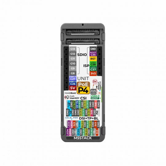 Контроллер Ethernet PoE-P4 с ESP32-P4 и интерфейсами MIPI CSI/DSI - M5Stack U213