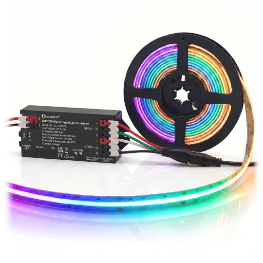 Контроллер для адресуемых RGB WiFi светодиодных лент и светодиодных лент - ESP8266 - WLED - GL-C-014WL