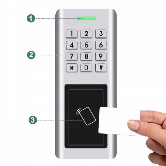 Tuya - кодовий замок зі зчитувачем RFID MiFare 13.56MHz та PIN-клавіатурою - WiFi - RTX WDA1