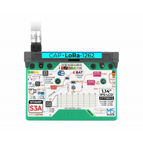 Комплект Cardputer Mesh Kit для Meshtastic - портативного LoRa Mesh-компьютера с GPS - M5Stamp S3A - ESP32-S3FN8 - M5Stack K152