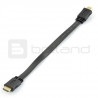 Przewód HDMI - płaski, czarny dł. 33 cm - zdjęcie 2