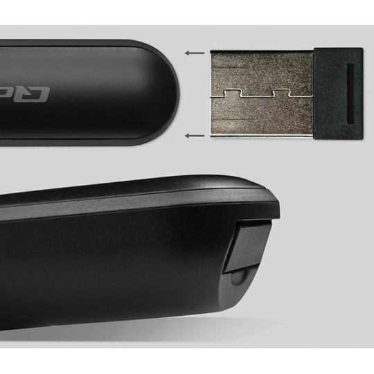 Лазерна указка-презентер 4-в-1 - USB 3.0 - 2.4 ГГц - 30 м - Qoltec 50631