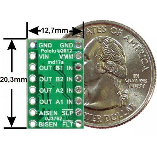 DRV8833 - двоканальний контролер двигуна 10.8V / 1.2A - Pololu 2130