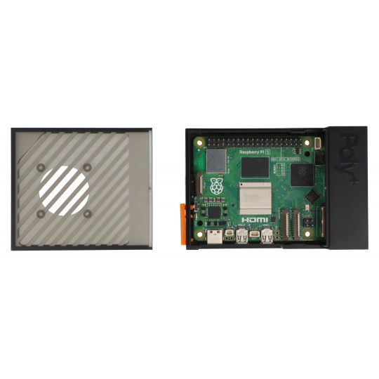 Корпус Argon Poly+ 5 из ABS-пластика для Raspberry Pi 5 — черный.