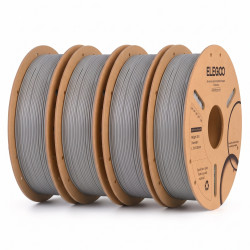 Pakiet filamentów ze szpulami Elegoo - Grey PLA - 4szt.