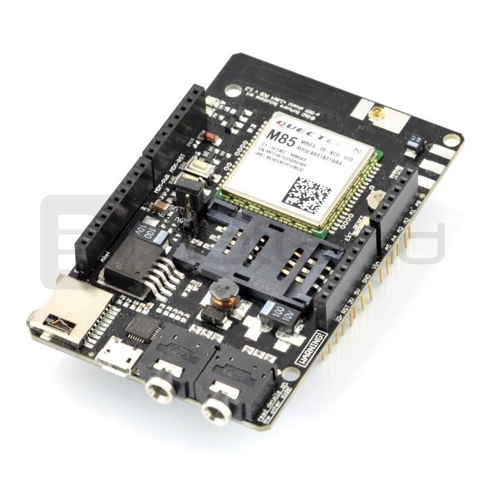 A-GSM Shield GSM/GPRS/SMS/DTMF - do Arduino i Raspberry Pi -  wersja z wlutowanymi złączami