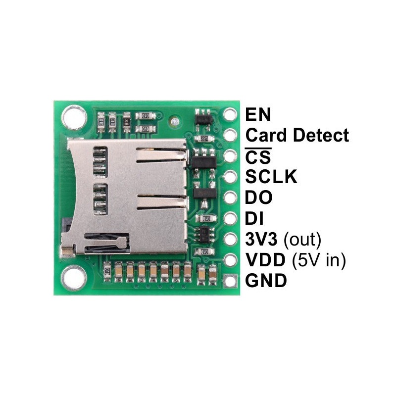 Moduł czytnika kart micro SD z konwerterem napięć - Pololu