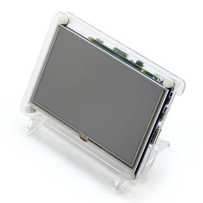 Obudowa do Raspberry Pi 2/B+ i ekranu LCD TFT 5" - przezroczysta