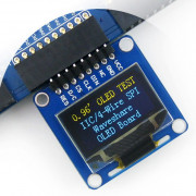 Wyświetlacz OLED monochromatyczny graficzny 0,96" 128x64px SPI/I2C- kątowe złącza