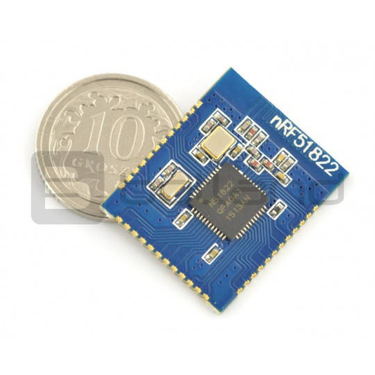 Модуль Bluetooth Low Energy (BLE 4.0) - NRF51822 - мини-версия - Waveshare 10649