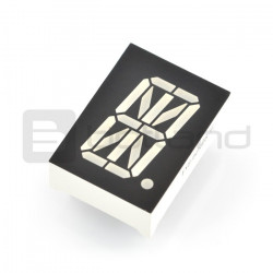 Pojedynczy wyświetlacz alfanumeryczny - 1" czerwony - wsp. anoda