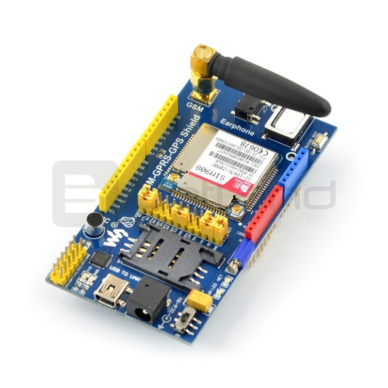 SIM908 GSM/GPRS/GPS Shield - nakładka na Arduino