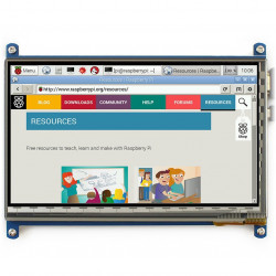 Ekran dotykowy pojemnościowy LCD TFT 7" 800x480px HDMI + USB dla Raspberry Pi 2/B+