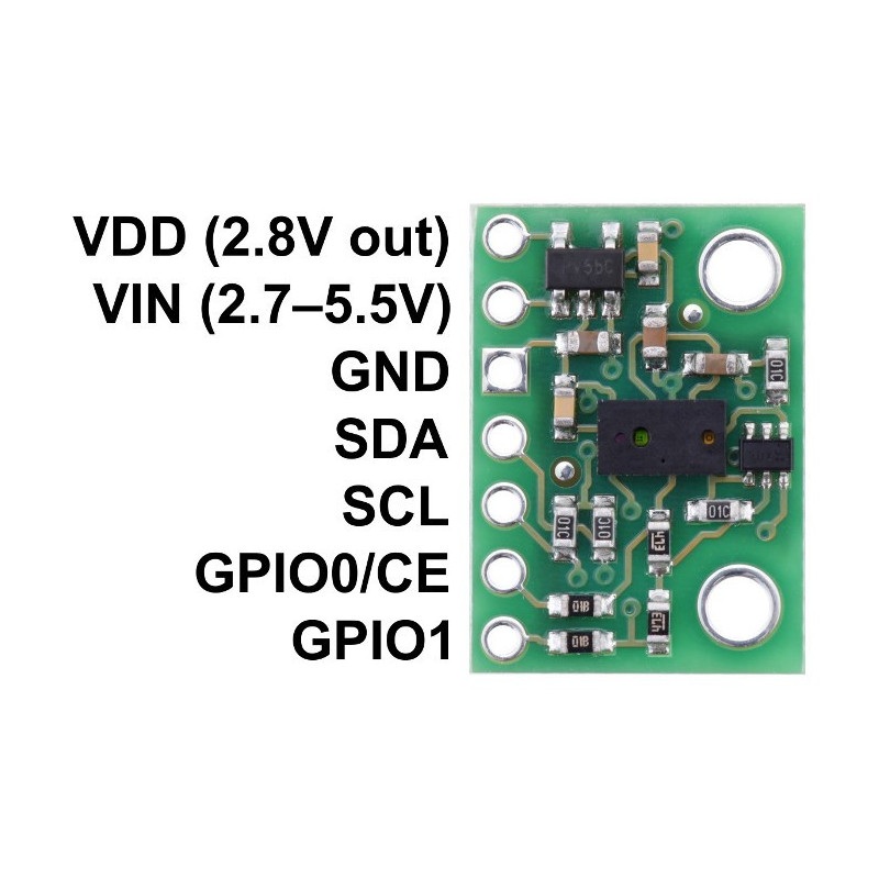 VL6180X - czujnik zbliżeniowy i światła otoczenia I2C