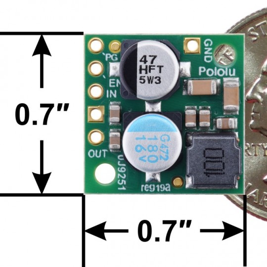 D24V22F7 - понижувальний перетворювач - 7.5V 2.4A - Pololu 2860
