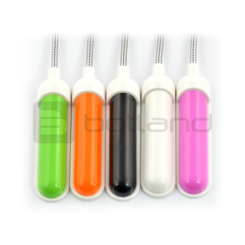 Lampka 7 LED giętka na USB - różne kolory