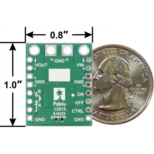 Великий кнопковий MOSFET MP 4.5-40V/8A - із захистом від зворотного струму - Pololu 2812