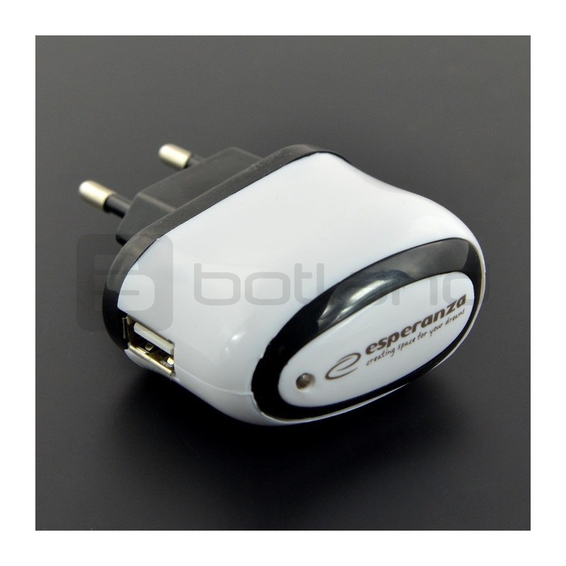 Zasilacz sieciowy Esperanza EZ-115 USB 5V 2,1A