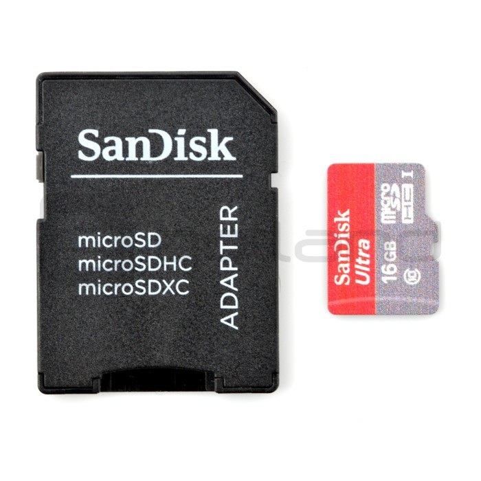 Karta pamięci SanDisk Ultra micro SD / SDHC 16GB 533x UHS-I klasa 10 z adapterem